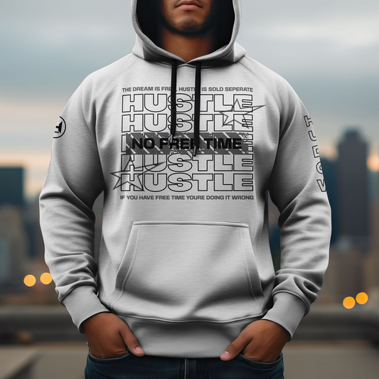 Hustle - Black print, grey detail
