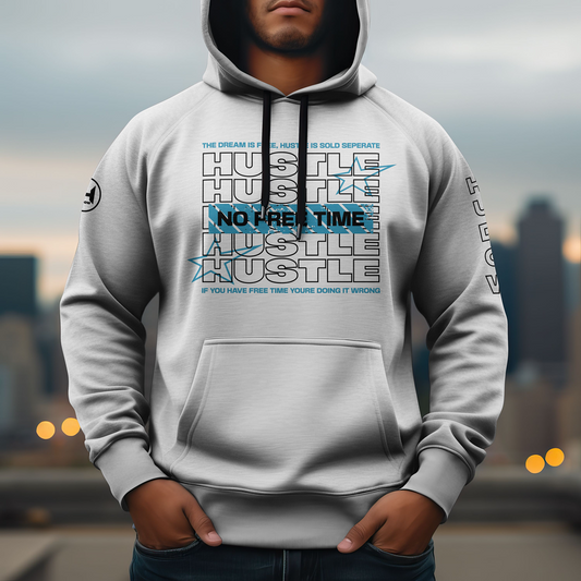 Hustle - Black print, blue detail