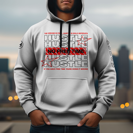 Hustle - Black print, red detail