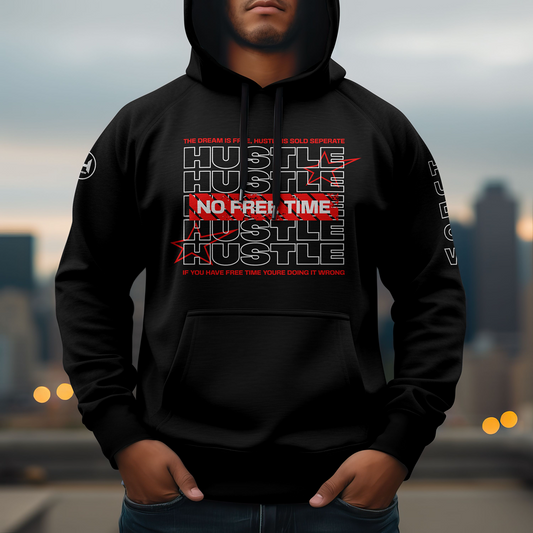 Hustle - White print, red detail