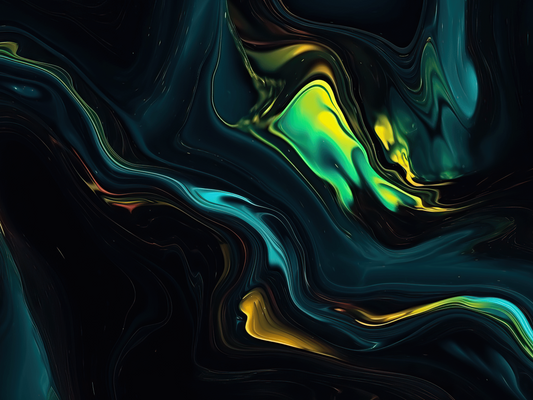 Dark blue and yellow art - 600x400mm